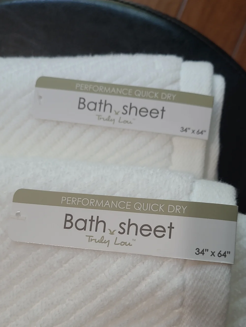 Truly Lou White Bath Sheets - Soft Textured Cotton Set